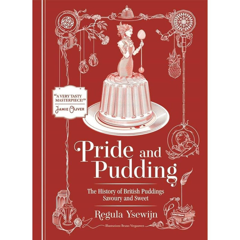 Two hardcover books, "Pride And Pudding" and "The Cardamom Trail" by Chetna Makan, from the Regula Ysewijn collection set.