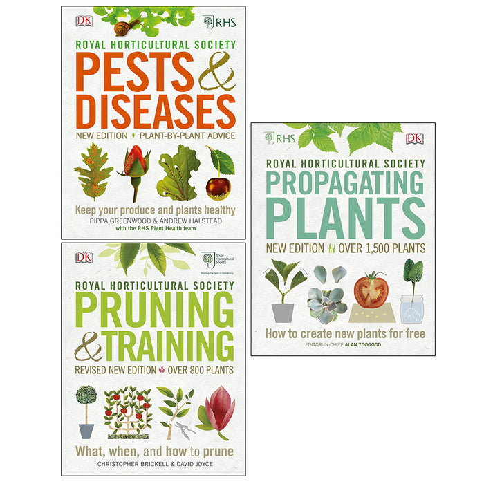 RHS Propagating Plants, RHS Pruning and Training & RHS Pests & Diseases 3 Books Collection Set - The Book Bundle