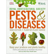 Set of three DK Ltd books by Alan Toogood on RHS plant propagation, pruning, training, pests, and diseases, with cover images and pages.