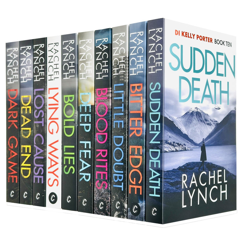 Rachel Lynch Detective Kelly Porter Series 10-book collection set including Sudden Death, Lying Ways, Lost Cause, and more.