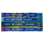 Rebel Blue Ranch Series 4 books set by Lyla Sage, including Done and Dusted and Swift and Saddled, featuring colorful book covers.