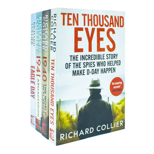 Richard Collier 4 Books Collection Set (1940 The World in Flames, 1941 Armageddon The Road to Pearl Harbor) - The Book Bundle