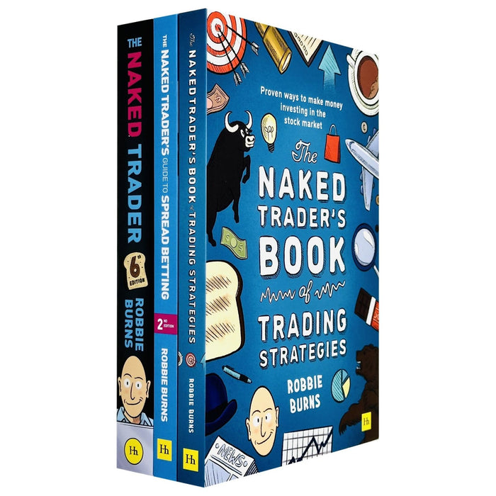 Robbie Burns The Naked Trader Collection 3 Books Set (Trading Strategies, Spread) - The Book Bundle