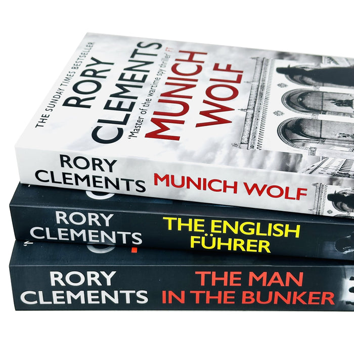 Rory Clements Collection 3 Books Set (Munich Wolf [Hardcover], The English Führer & The Man in the Bunker) - The Book Bundle
