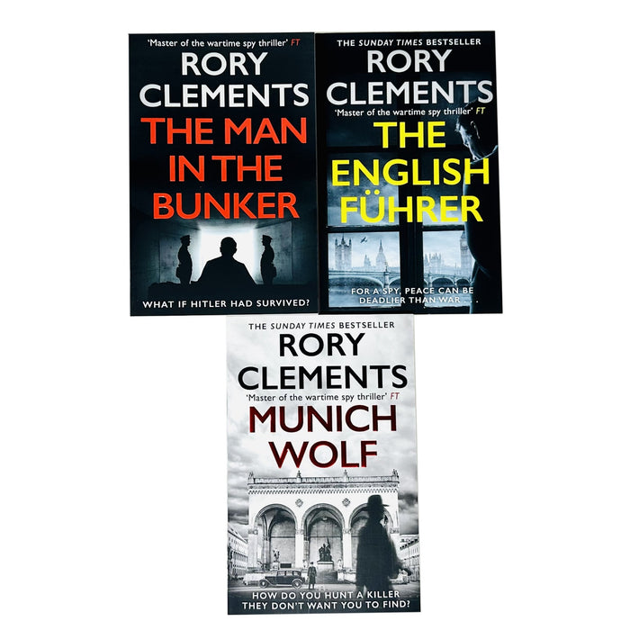 Rory Clements Collection 3 Books Set (Munich Wolf [Hardcover], The English Führer & The Man in the Bunker) - The Book Bundle