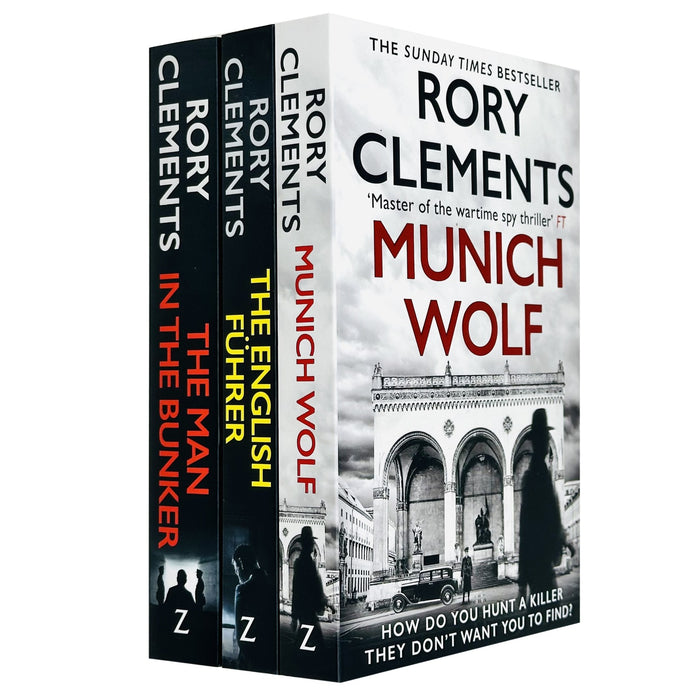 Rory Clements Collection 3 Books Set (Munich Wolf [Hardcover], The English Führer & The Man in the Bunker) - The Book Bundle