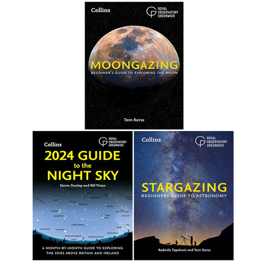 Royal Observatory Greenwich 3 Books Set 2024 Guide to the Night Sky Collins Star - The Book Bundle