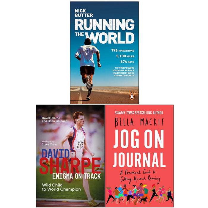 Running The World, Enigma on Track, Jog on Journal 3 Books Collection Set by Nick Butter, David Sharpe & Bella Mackie - The Book Bundle