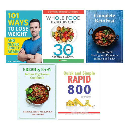 101 ways, whole, indian ,complete ketofast , Quick and Simple RAPID 800 5 books collection set - The Book Bundle
