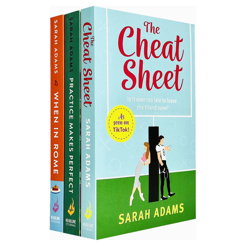 Sarah Adams Collection 3-book set including The Cheat Sheet, When in Rome, and Practice Makes Perfect by Sarah Adams.