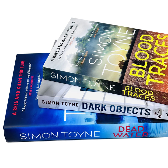 Rees and Khan Thrillers 3 Books Collection Set By Simon Toyne (Dead Water, Blood Traces & Dark Objects) - The Book Bundle