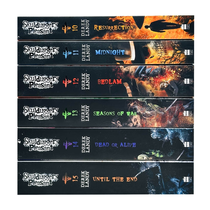 Skulduggery Pleasant 6 Books Collection Set: Book 10-15 (Resurrection, Midnight, Bedlam, Seasons of War, Dead or Alive and Until the End) - The Book Bundle