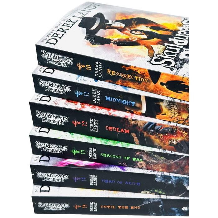 Skulduggery Pleasant 6 Books Collection Set: Book 10-15 (Resurrection, Midnight, Bedlam, Seasons of War, Dead or Alive and Until the End) - The Book Bundle