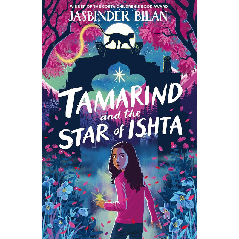 Two children's books by Jasbinder Bilan, Asha & the Spirit Bird and Tamarind & the Star of Ishta, featuring colorful cover illustrations.