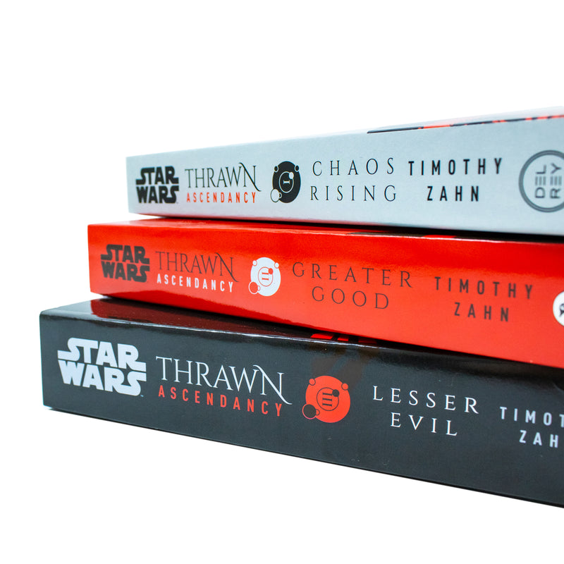 Star Wars Thrawn Ascendancy 1-3 book collection set by Timothy Zahn, published by Del Rey, featuring blue-themed covers.