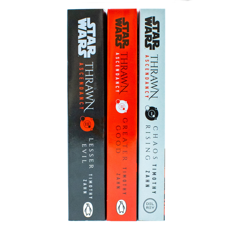 Star Wars Thrawn Ascendancy 1-3 book collection set by Timothy Zahn, Del Rey limited edition, featuring cover art and spines.
