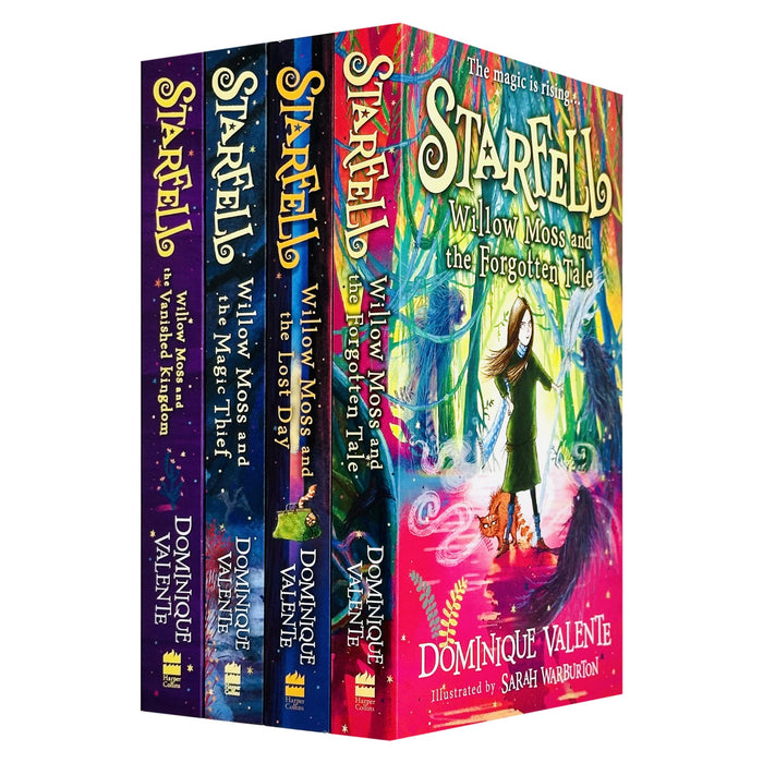 Starfell Series 4 Books Collection Set By Dominique Valente Inc Willow Moss and the Lost Day - The Book Bundle