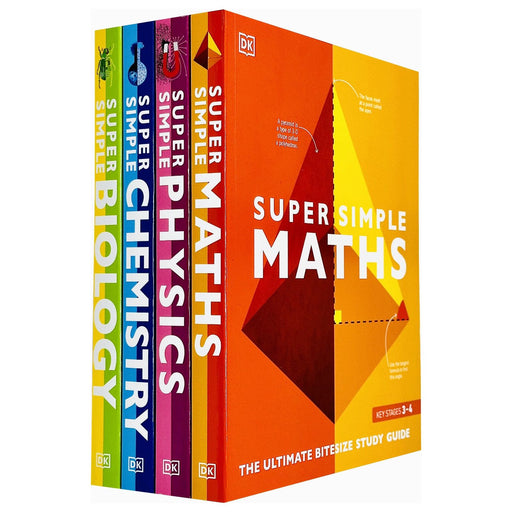 DK Super Simple 4 Books Collection Set Super Maths, Biology, Physics, Chemistry - The Book Bundle