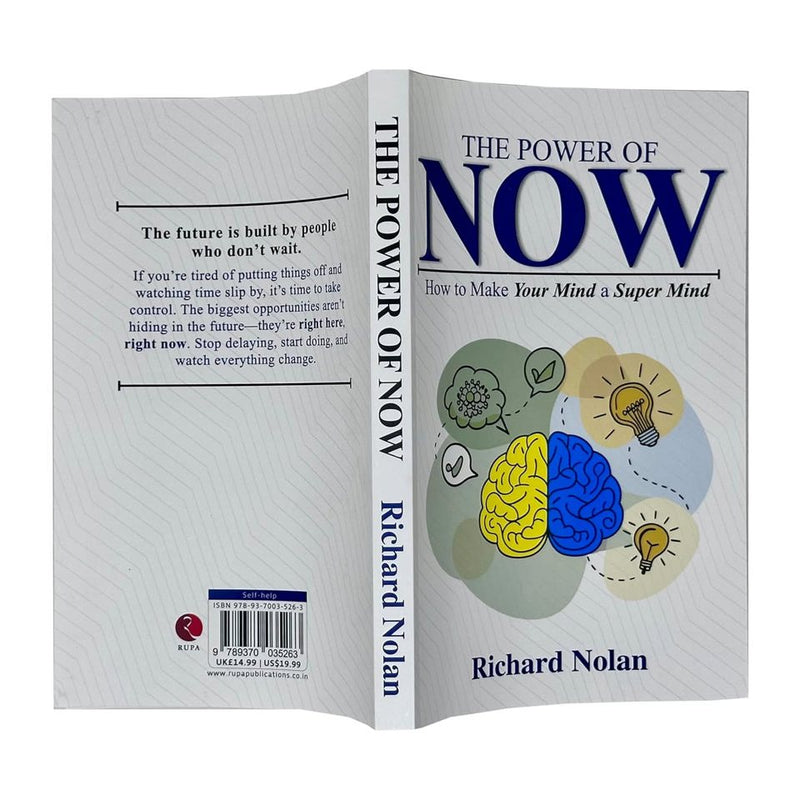Book cover for "The Power of Now" by Richard Nolan, showing the title and author's name on a Rupa Publications edition.
