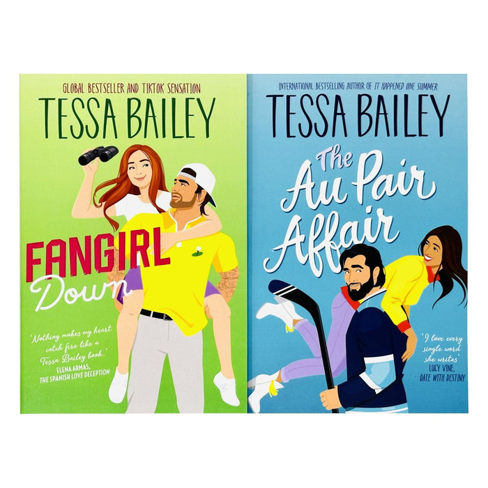 Big Shots Series By Tessa Bailey 2 Books Collection Set (Fangirl Down & The Au Pair Affair) - The Book Bundle