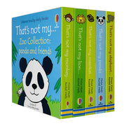 Usborne Touchy-Feely Thats not My Zoo Collection Set 3: Panda and Friends 5 Books Collection Set(Lion, Elephant, Monkey, Panda & Meerkat) - The Book Bundle