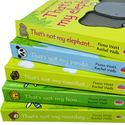 Usborne Touchy-Feely Thats not My Zoo Collection Set 3: Panda and Friends 5 Books Collection Set(Lion, Elephant, Monkey, Panda & Meerkat) - The Book Bundle