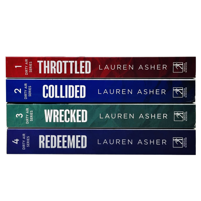 The Dirty Air Series 1-4 Books Collection Set By Lauren Asher (Throttled, Collided, Wrecked and Redeemed) - The Book Bundle