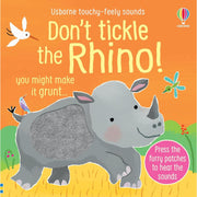 Touchy Feely Sound Books Series 3 set by Sam Taplin featuring ghost, skeleton, and rhino with textured pages for children.