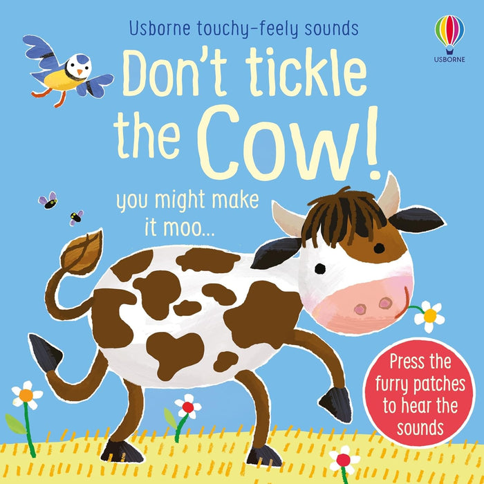 DON'T TICKLE Touchy Feely Sound Books by Sam Taplin 3 Books Collection Set (Cow!, Reindeer! & Dragon) - The Book Bundle