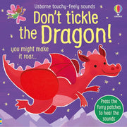 Touchy Feely Sound Books by Sam Taplin, Penguin, Dragon, and Santa themed collection, featuring colorful illustrations and textured pages