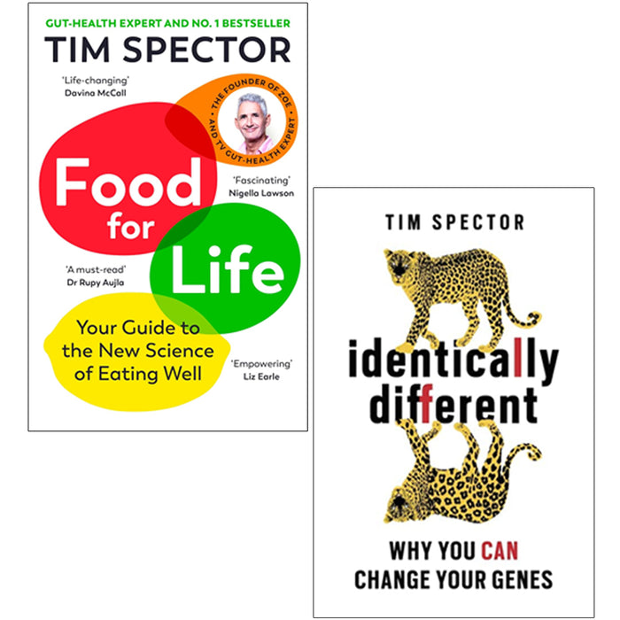 Tim Spector Collection 2 Books Set (Food for Life Your Guide to the New Science of Eating Well & Identically Different) - The Book Bundle