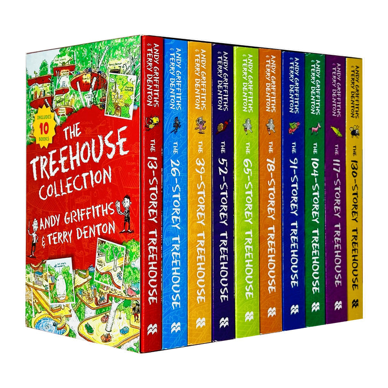 The Treehouse Storey Books 1 - 10 Collection Set by Andy Griffiths & Terry Denton (13-Storey, 26-Storey, 39-Storey, 52-Storey, 65-Storey) - The Book Bundle