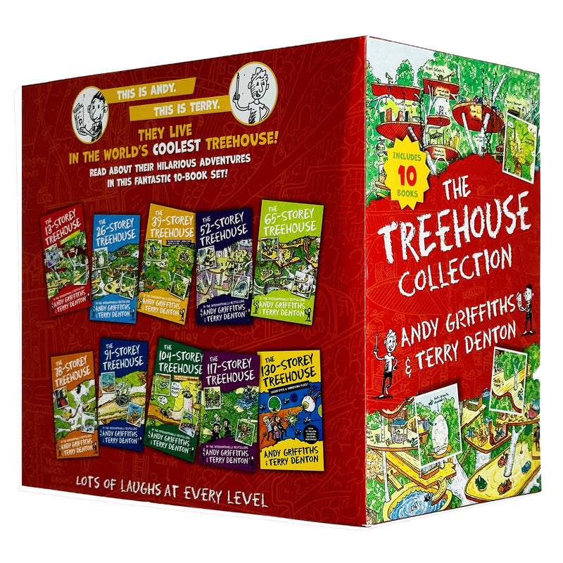 The Treehouse Storey Books 1 - 10 Collection Set by Andy Griffiths & Terry Denton (13-Storey, 26-Storey, 39-Storey, 52-Storey, 65-Storey) - The Book Bundle