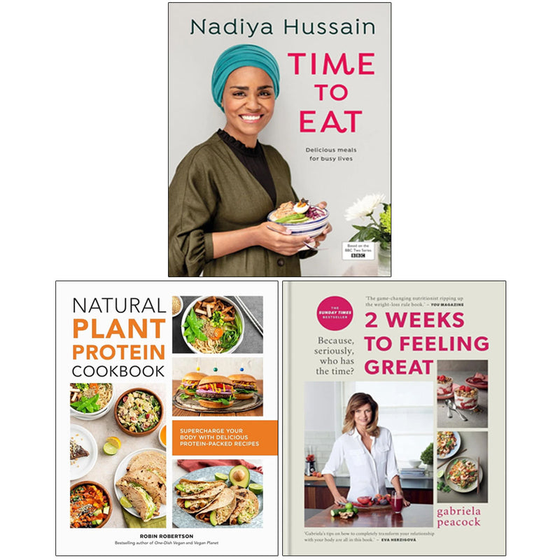 Time To Eat & 2 Weeks To Feeling Great 3 Books Collection Set By Nadiya Hussain - Non Fiction - Hardback