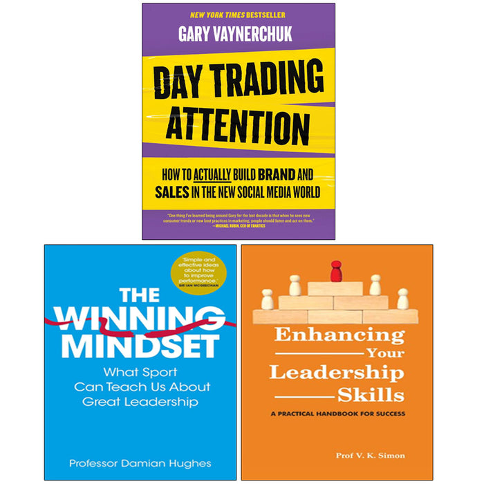 Day Trading Attention,The Winning Mindset,Enhancing Your Leadership Skills 3 Books Collection Set - The Book Bundle