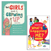 Set of two Girls Guide to Growing Up books by Anita Naik from Wren & Rook/Usborne Publishing showing colorful covers for pre-teen readers