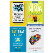 Make Time, How to be a Productivity Ninja, Eat That Frog, Creative Mind And Success 4 Books Collection Set - The Book Bundle