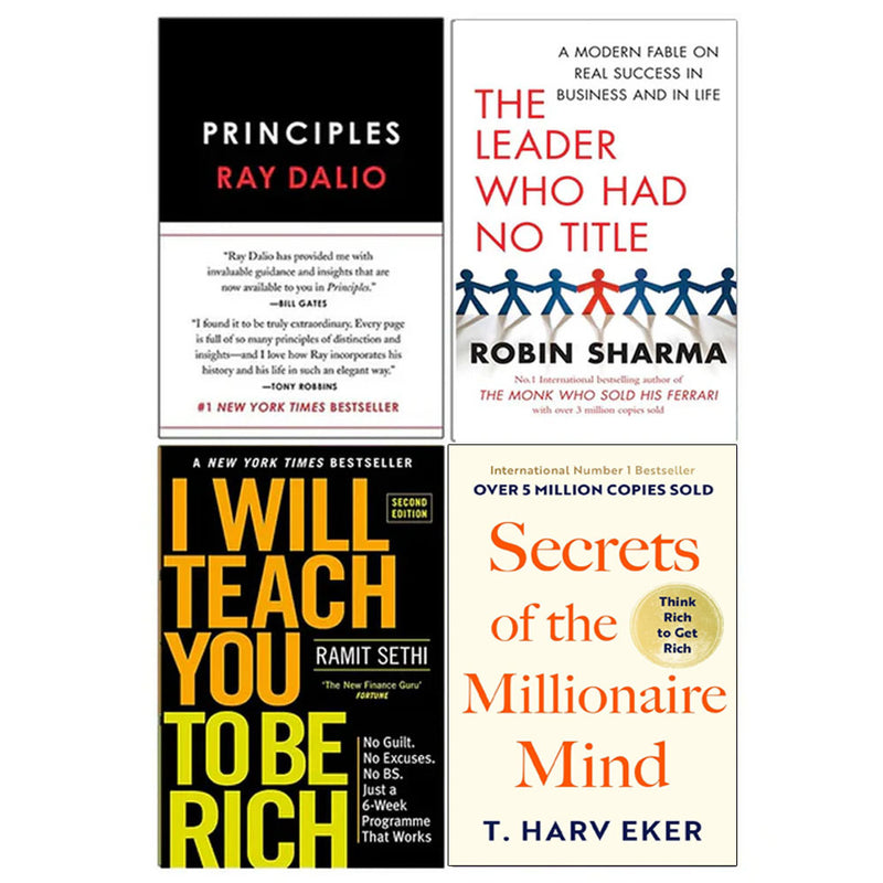 Principles: Life and Work, The Leader Who Had No Title & More 4 Books Collection Set - Non Fiction - Mixed Format