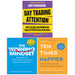Day Trading Attention,Ten Times Happier,The Winning Mindset 3 Books Collection Set - The Book Bundle