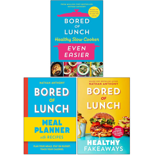 Bored of Lunch 3 Books Collection set by Nathan Anthony, non-fiction mixed format books displayed with colorful covers.