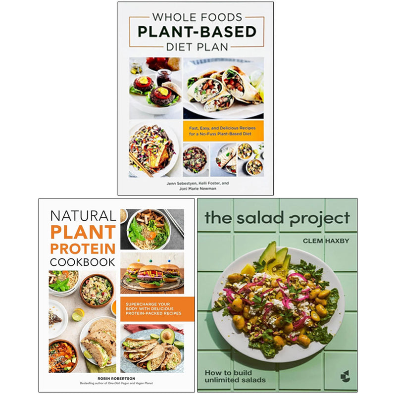 Salad Project, Whole Foods Plant-Based Diet Plan, Natural Plant Protein Cookbook 3-Book Set - Non Fiction - Mixed Format