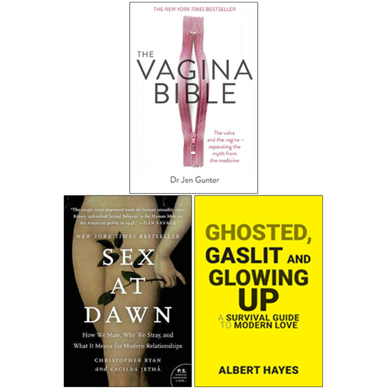 Sex at Dawn, The Vagina Bible, Ghosted 3 Books Collection Set - Non Fiction - Mixed Format
