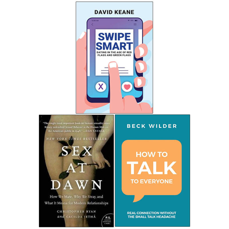 Sex at Dawn, Swipe Smart, How To Talk To Everyone 3 Books Collection Set - Non Fiction - Paperback