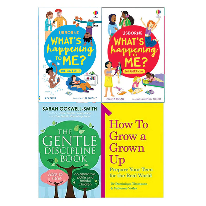 The Gentle Discipline, What's Happening To Me? The Girl One, What's Happening To Me?, How to Grow a Grown Up 4 Books Set - The Book Bundle