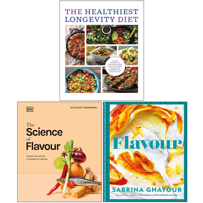The Healthiest Longevity Diet, Flavour, The Science of Flavour 3 Books Collection Set - Non Fiction - Mixed Format