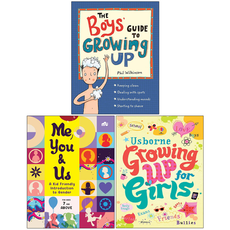 Me, You and Us, Growing Up for Girls & Boys Guide to Growing Up 3 Books Collection Set - Non Fiction - Mixed Format
