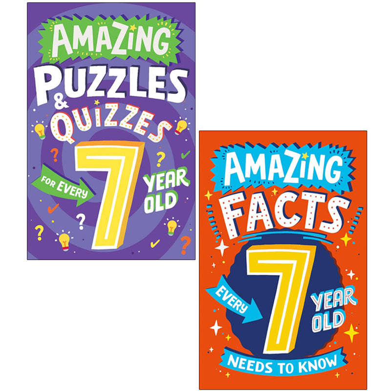 Amazing Facts & Puzzles for Kids 2 Books Collection Set - Non Fiction - Ages 7–9 - Paperback - The Book Bundle