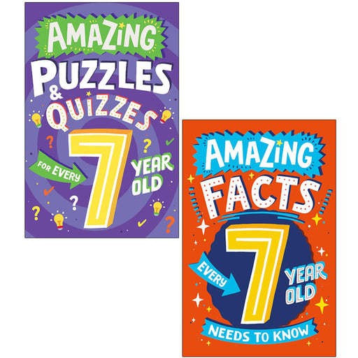 Amazing Facts & Puzzles for Kids 2 Books Collection Set - Non Fiction - Ages 7–9 - Paperback - The Book Bundle