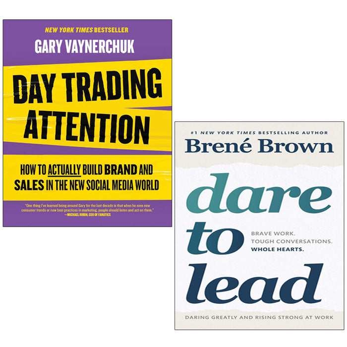 Day Trading Attention,Dare to Lead 2 Books Collection Set Mixedlot - The Book Bundle