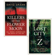 David Grann collection of two books, Killers of the Flower Moon and Lost City of Z, by Simon & Schuster UK, featuring book covers.